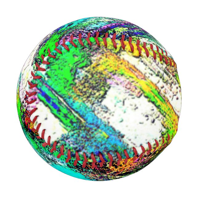 Lebendige Farben - Rustikal und grob wie Raub Baseball (Rückseite Rechts)