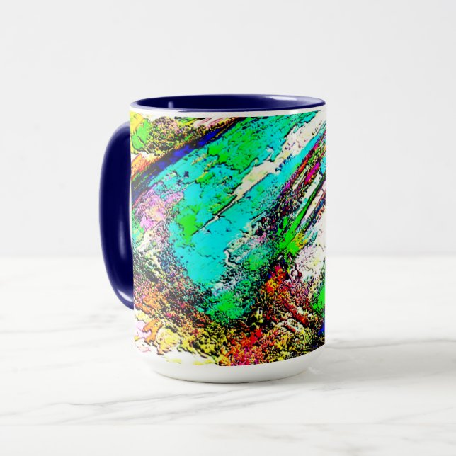 Lebendige Farben - Rustikal und grob wie Raub Tasse (Vorderseite Links)