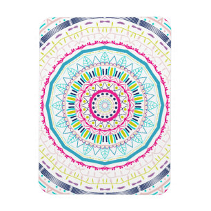 Lebendige farbenfrohe Mandala-Kunst Magnet