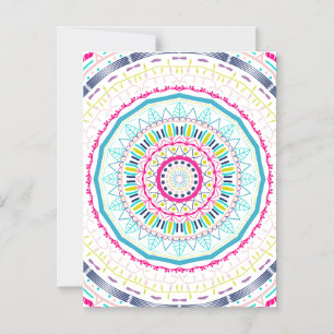 Lebendige farbenfrohe Mandala-Kunst Magneteinladung
