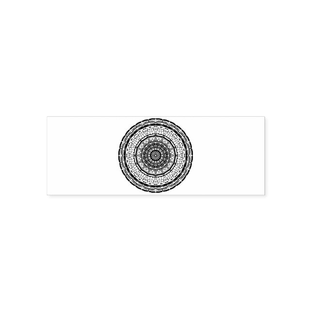 Lebendige farbenfrohe Mandala-Kunst Permastempel (Design)