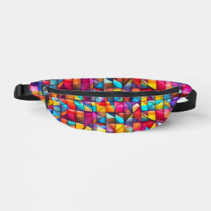 Lebendige Farbfliesen-Mosaik Bauchtasche