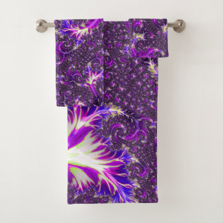 Lebendige Farbige Trippy Groovy Boho Spirale Frakt Badhandtuch Set