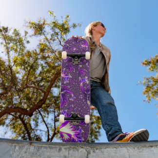 Lebendige Farbige Trippy Groovy Boho Spirale Frakt Skateboard