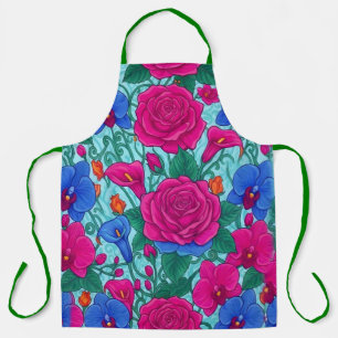 Lebendige Florale Küchenschürze Schürze