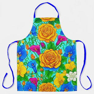 Lebendige Florale Küchenschürze Schürze