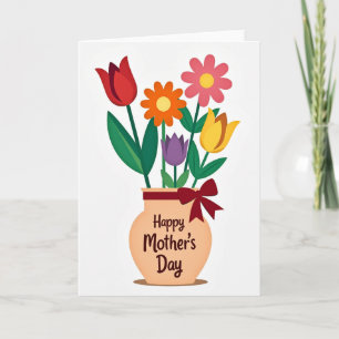 Lebendige Florale Mutter Karte