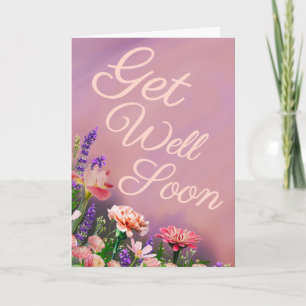 Lebendige florale Personalisierte Karte 'Gute Bess