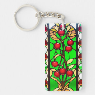 Lebendige florale und geometrische Designs Schlüsselanhänger