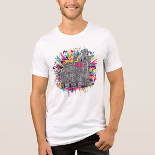 Lebendige Florenz Italien Kathedrale Grafik Tri-Blend Shirt