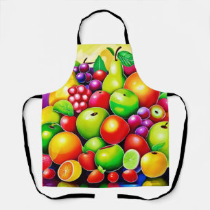 Lebendige Frucht-Medley-Kunst Schürze