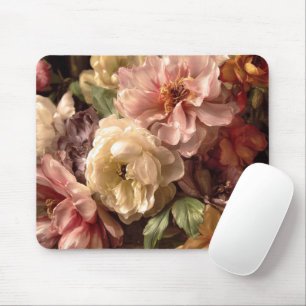 Lebendige Frühlings-Pfingstrose im Vintage-Arrange Mousepad