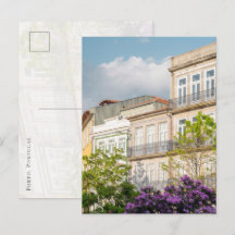 Lebendige Frühlingsansicht in Porto Postkarte