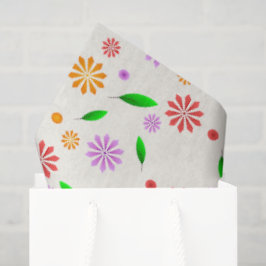 Lebendige Frühlingsblumen und Blätter  Seidenpapier
