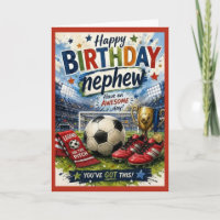 lebendige fußballthematische rote Neffe-Geburtstag