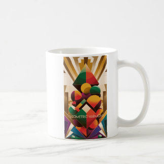 Lebendige futuristische Art Deco Illustration Kaffeetasse
