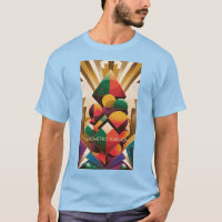 Lebendige futuristische Art Deco Illustration