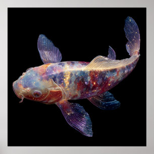 Lebendige Galaxy Koi Poster