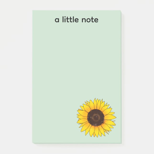 Lebendige gelbe Sonnenblumenblüte Post-it Klebezettel (Vorderseite)
