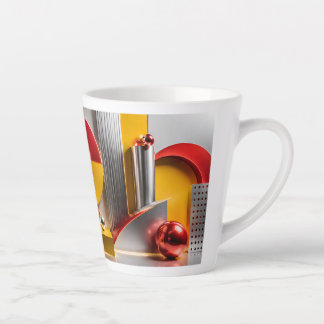 Lebendige geometrische Abstraktion Metallische Kug Milchtasse