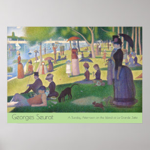 Lebendige George Seurat Sonntagnachmittag Nachmitt Poster