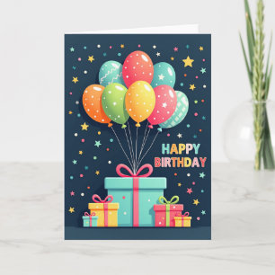 Lebendige Geschenkbox-Geburtstagskarte Karte