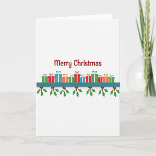 Lebendige Geschenkboxen Weihnachtskarte Karte