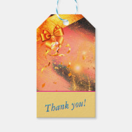 Lebendige Gold-Geschenketiketten Geschenkanhänger