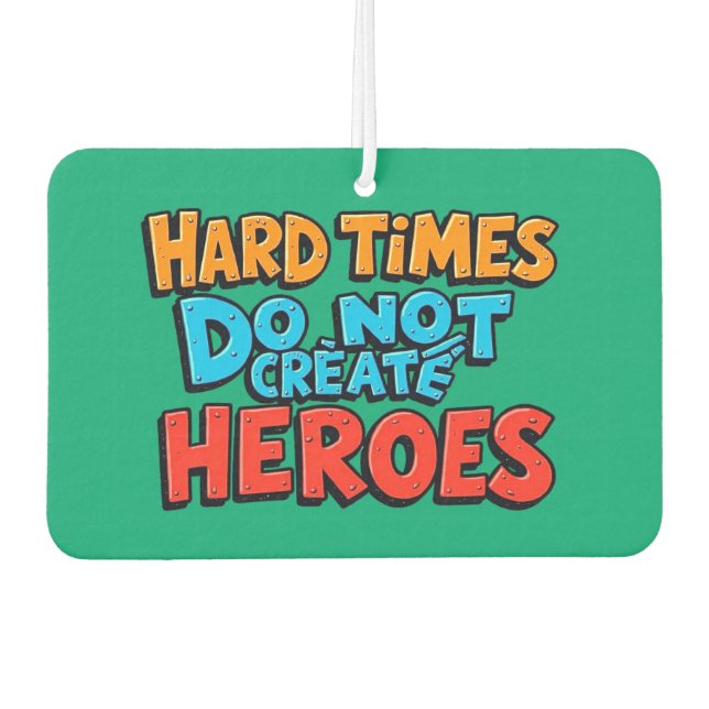 Lebendige Gradient-Typografische Create Heroes  Autolufterfrischer (Vorderseite)