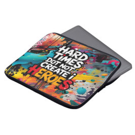 Lebendige Gradient-Typografische Create Heroes Laptopschutzhülle