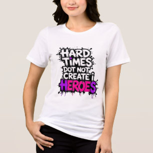 Lebendige Gradient-Typografische Create Heroes Tri-Blend Shirt