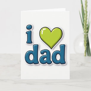 Lebendige Grafikkarte "Ich liebe Papa" Karte