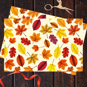 Lebendige Herbstblätter Seidenpapier