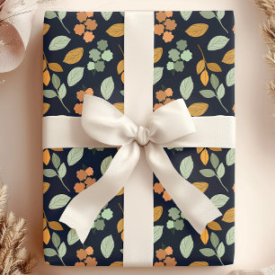 Lebendige Herbstlaub-Blumen-Herbstblätter Geschenkpapier