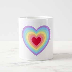 Lebendige herzförmige Design-Tasse Jumbo-Tasse