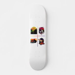 Lebendige Hip Hop Streetkultur Kühne urbane künstl Skateboard