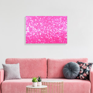 Lebendige Hot Pink Glitter-Sparkling-Textur Foto  Leinwanddruck