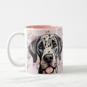 Lebendige Hund-Kunst im StilFür Hunde-Liebhaber Zweifarbige Tasse