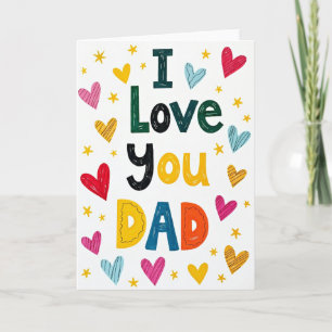 Lebendige Ich Liebe Dich Papa Karte