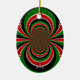 Lebendige Kenia-Vision: Spiegelbildliche kenianisc Keramik Ornament