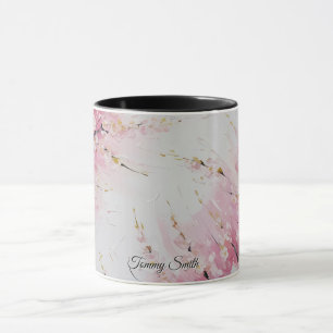 Lebendige Kirschblüten-Abstrakte Kunst Tasse