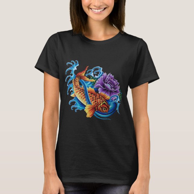 Lebendige Koi T-Shirt (Vorderseite)