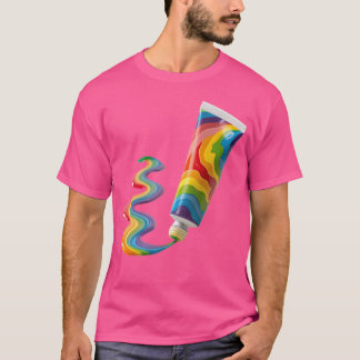 Lebendige Kreativität Regenbogen Paintube mit Pris T-Shirt