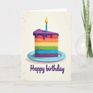Lebendige Kuchenscheibe Geburtstagskarte Karte