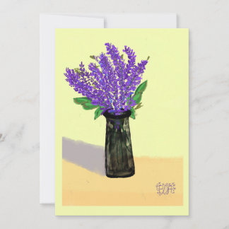 Lebendige Lavendelblumen, Naturinspiriert Dankeskarte