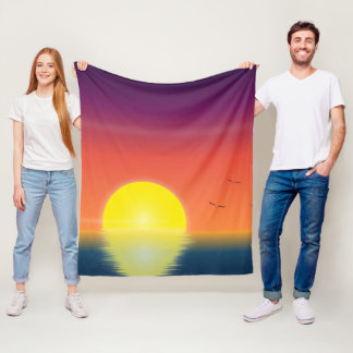 Lebendige LGBTQ-Stolzflagge-Sonnenuntergangs-Fleec Fleecedecke