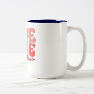 Lebendige Liebe mehr Sorge weniger motivierend Zweifarbige Tasse