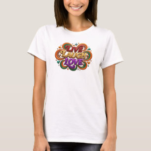 Lebendige LIVE LACH LIEBE Kunstkomposition T-Shirt