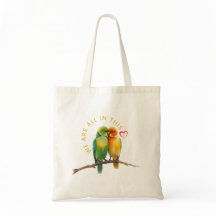 Lebendige Lovebirds- und Herz-Wasserfarbillustrati