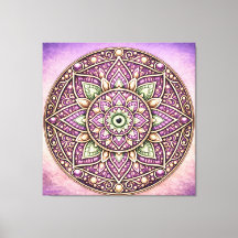Lebendige Mandala-Wandkunst – Farbige geometrische
